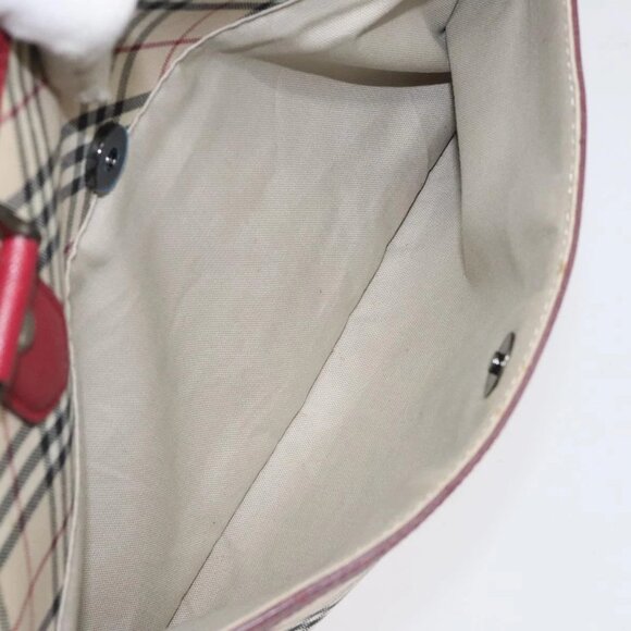 BURBERRY Nova Check Tote Bag Canvas Beige Auth 123324 - Picture 12 of 16
